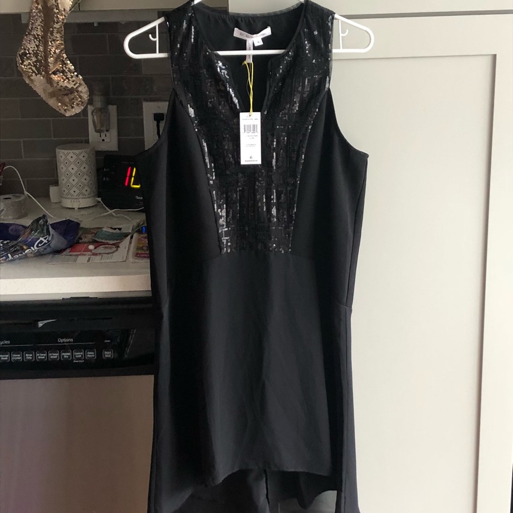 NWT BCBG Black Bling cocktail dress